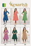 Kesariya Vol 2 By Hirwa Naira Cut Embroidery Kurtis Wholesale Clothing Distributors In India

